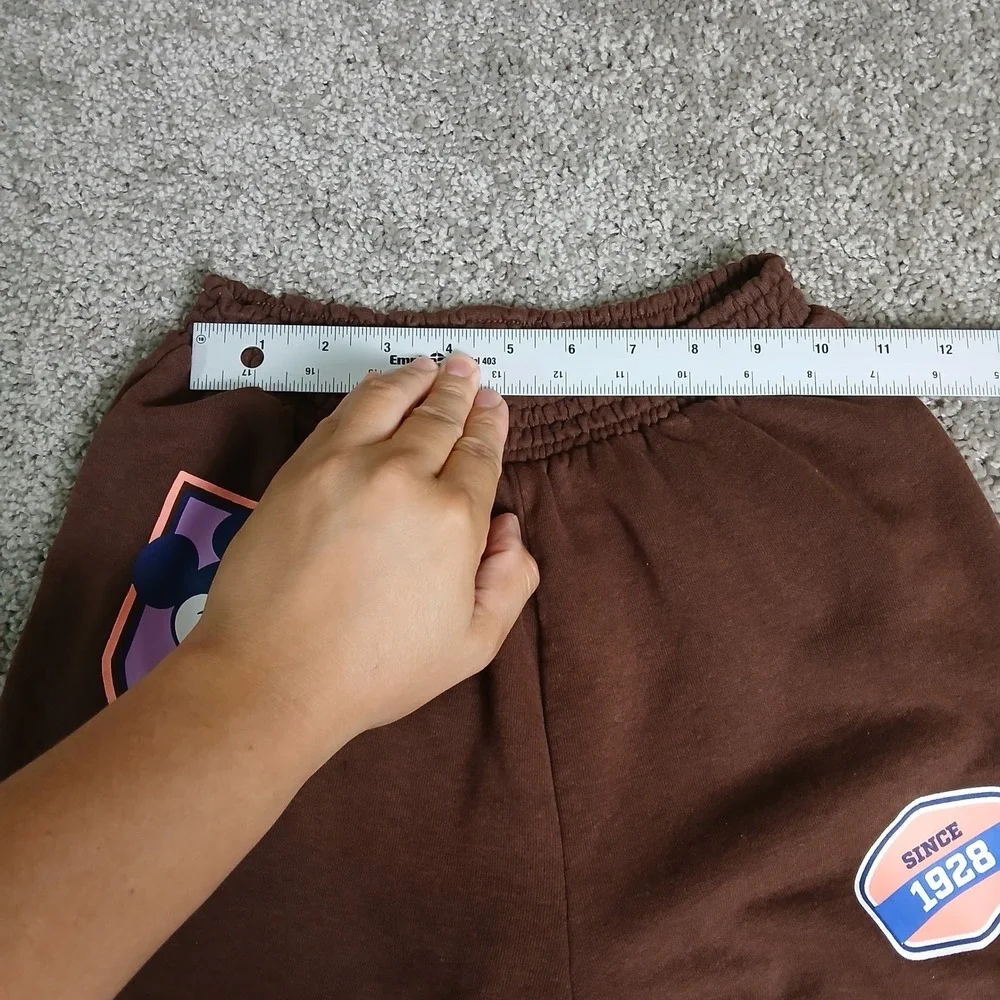 HM Disney Mickey Mouse Joggers Brown Varsity Graphic Sweatpants Kids 11-12Y